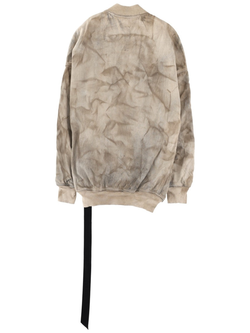 Beige Printed Round Neck Jacket 5