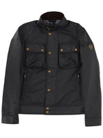 Black Solid Band Collar Jacket 1