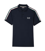 Blue Logo Shirt Collar Polo 1