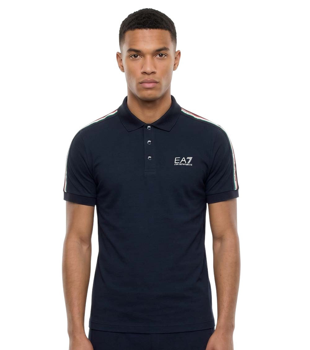 Blue Logo Shirt Collar Polo 2