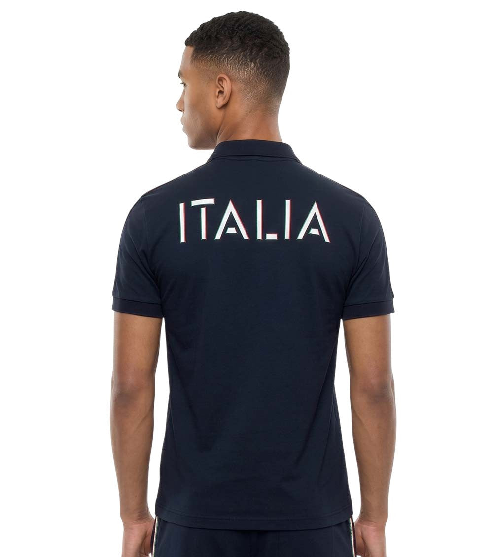 Blue Logo Shirt Collar Polo 3
