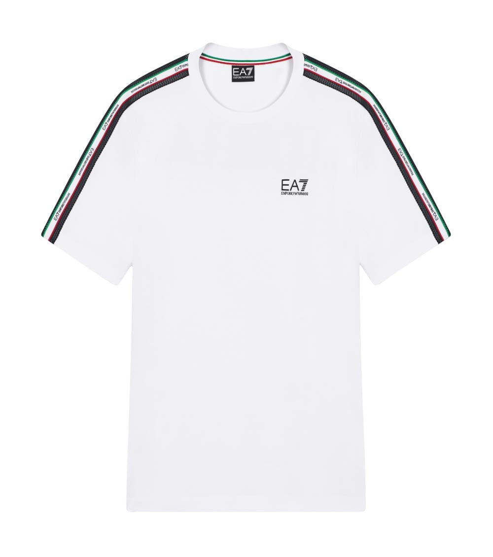 White Logo Crew Neck T-Shirt 1