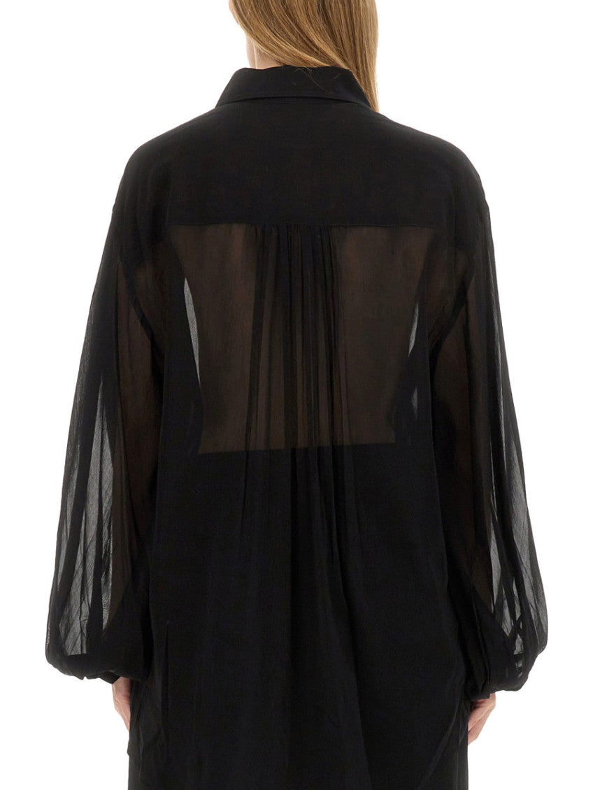 Black Oversized Solid Shirt 2