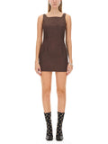 Brown Square Neck Mini Dress 1