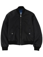 Black Solid Mock Collar Jacket 1