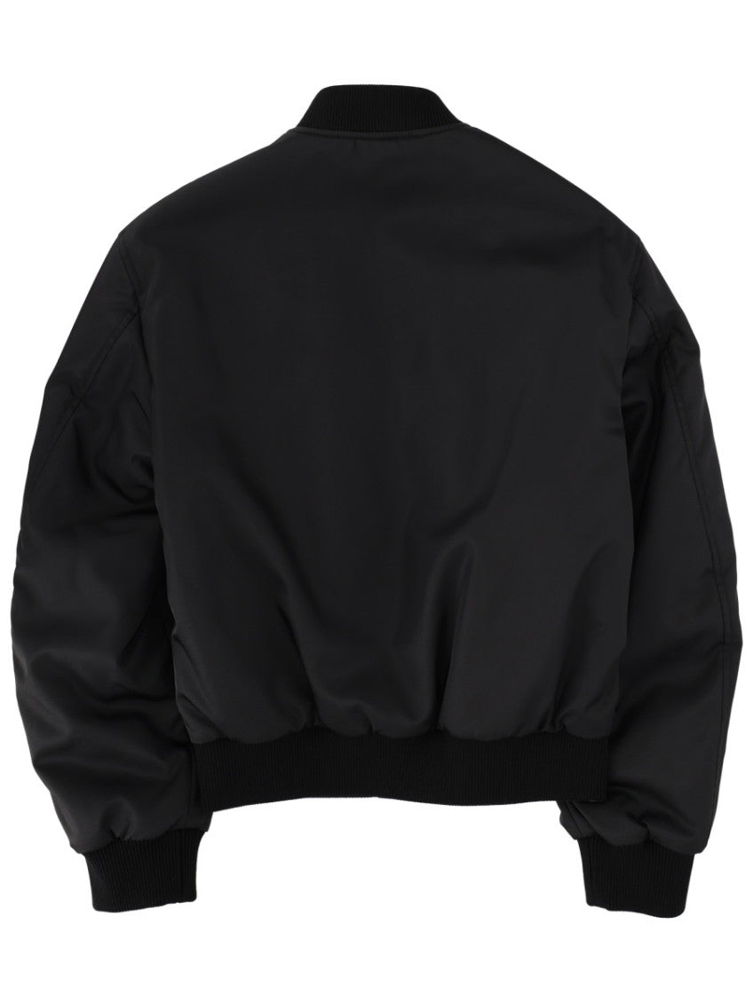 Black Solid Mock Collar Jacket 3
