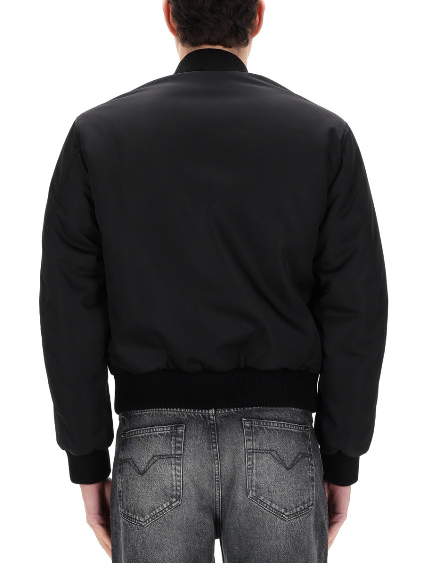 Black Solid Mock Collar Jacket 5