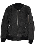 Black Textured Round Neck Jacket 1