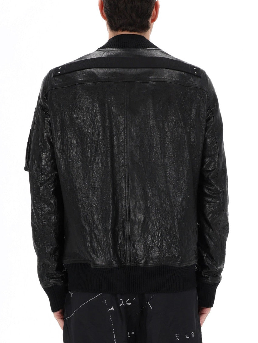 Black Textured Round Neck Jacket 5