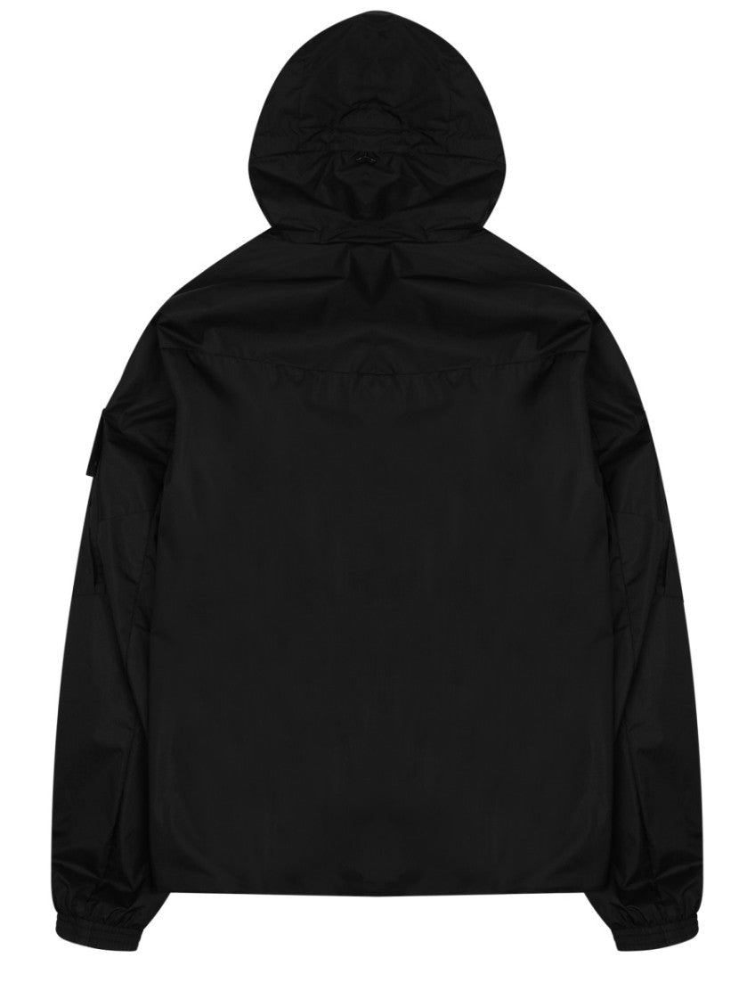Black Solid Hood Jacket 2