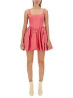 Fuchsia Square Neck Mini Dress 1