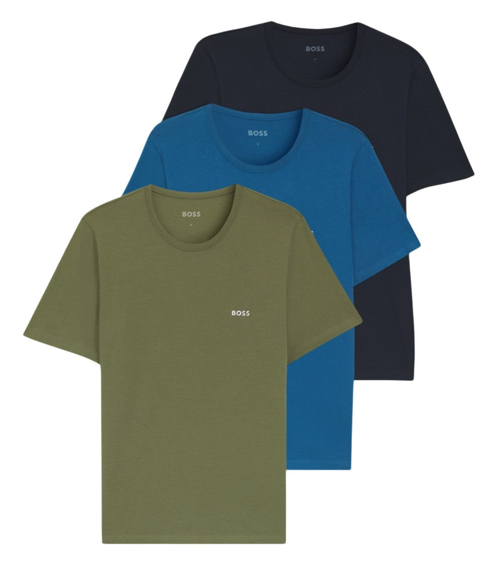 Multicolor 3-Pack Solid Crew Neck T-Shirts 1