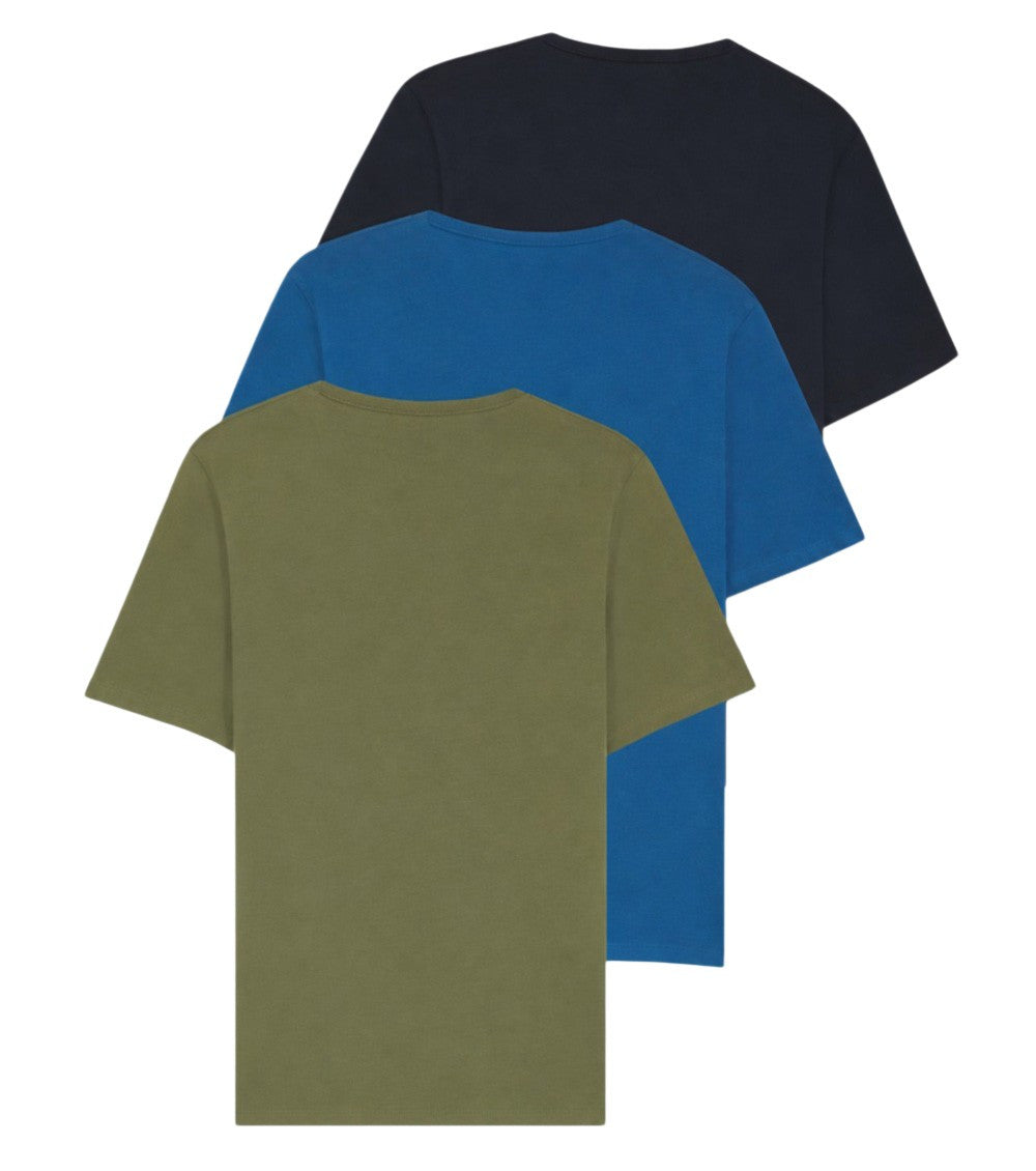 Multicolor 3-Pack Solid Crew Neck T-Shirts 2