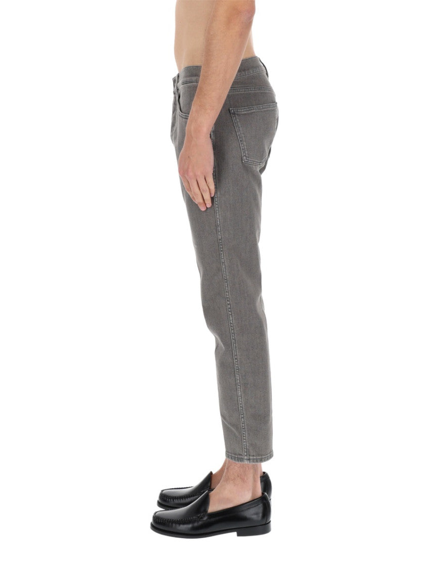 Grey Mid Rise Jeans 4