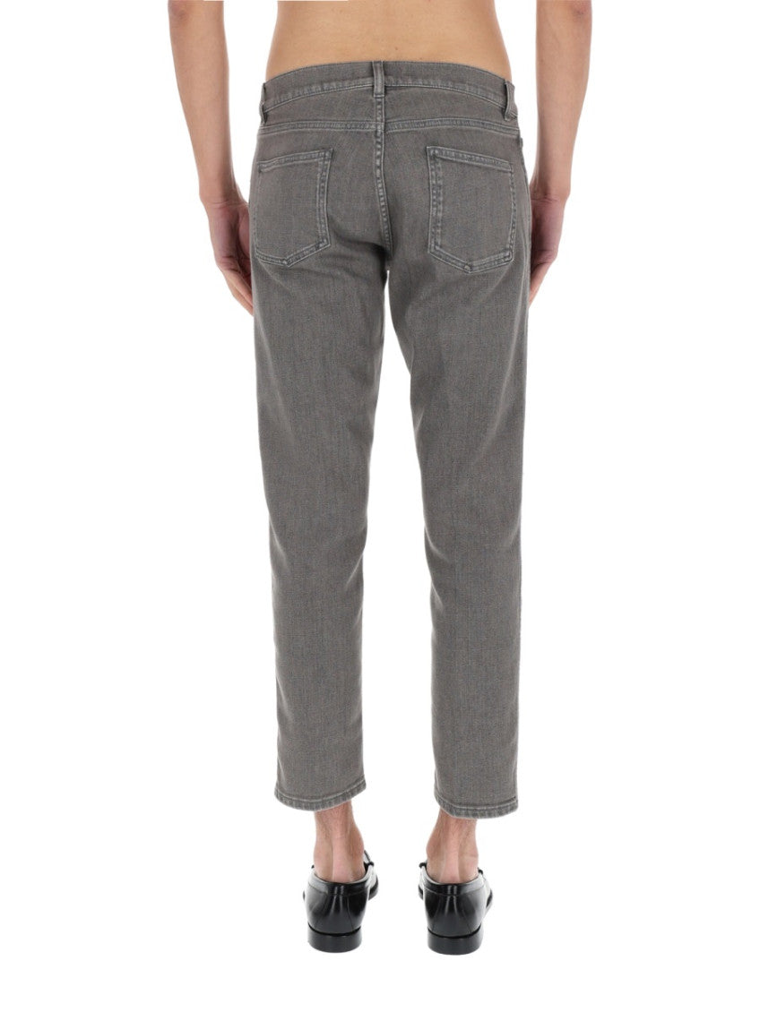 Grey Mid Rise Jeans 5