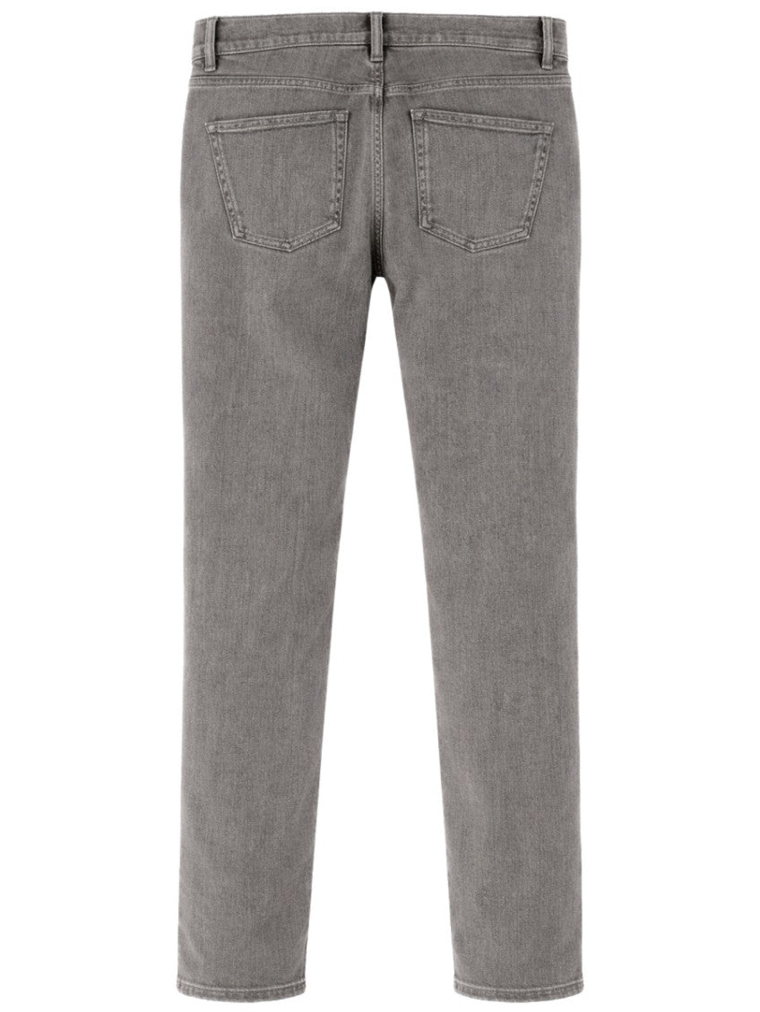 Grey Mid Rise Jeans 6