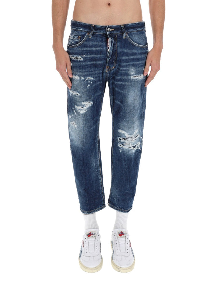 Blue Mid Rise Jeans 2
