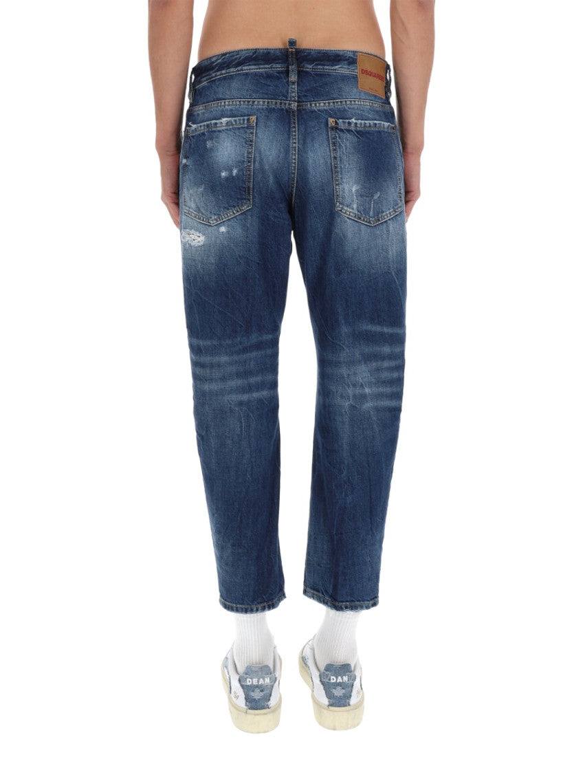 Blue Mid Rise Jeans 5