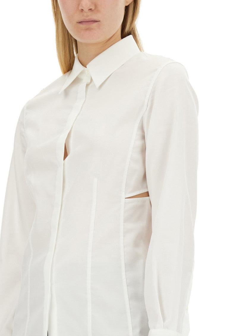 White Slim Solid Shirt 3