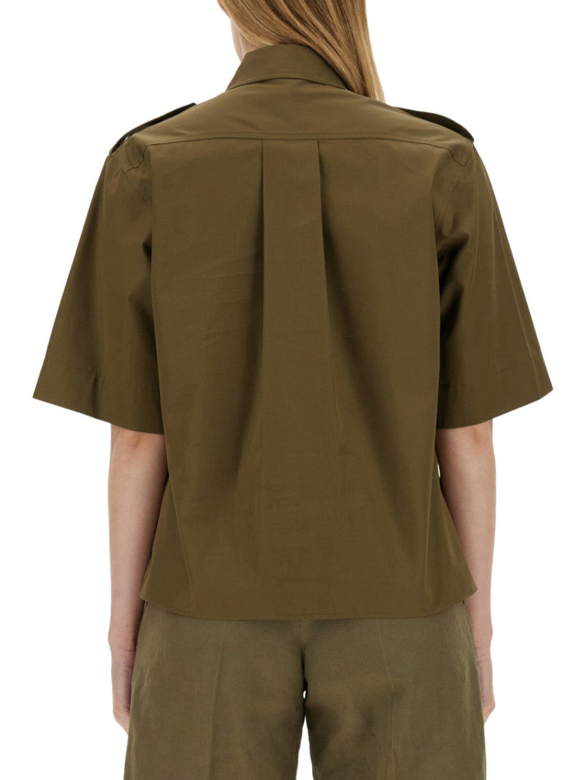 Khaki Regular Solid Shirt 2