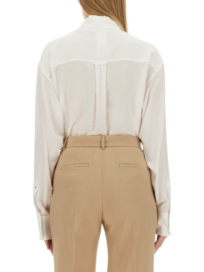 White Relaxed Solid Shirt 2