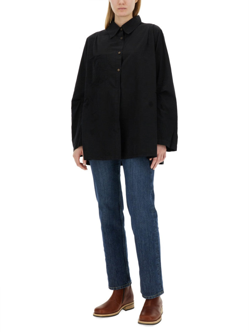 Black Oversized Solid Shirt 2