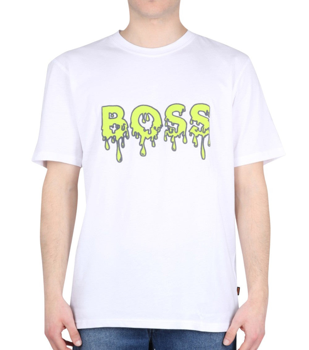White Graphic Crew Neck T-Shirt 1
