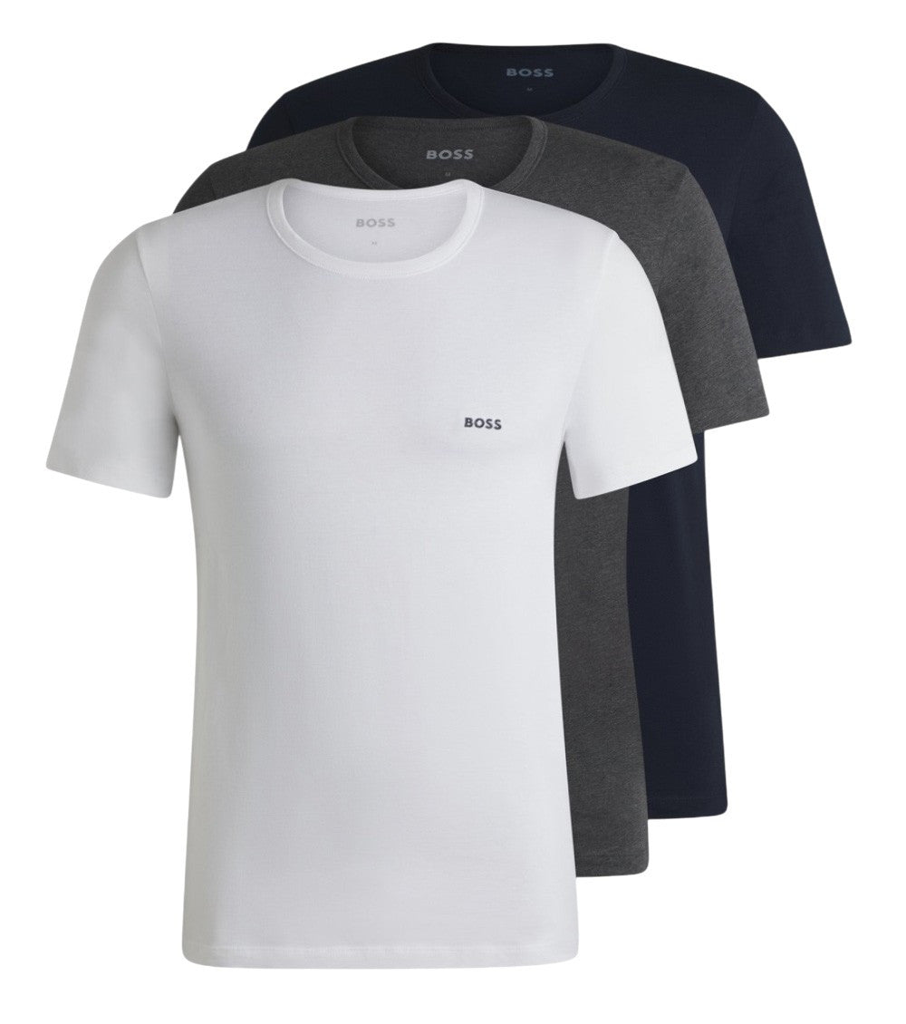Multicolor Pack of Three Solid T-Shirts 1