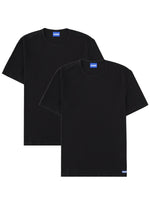 Black 2-Pack Solid Crew Neck T-Shirts 1