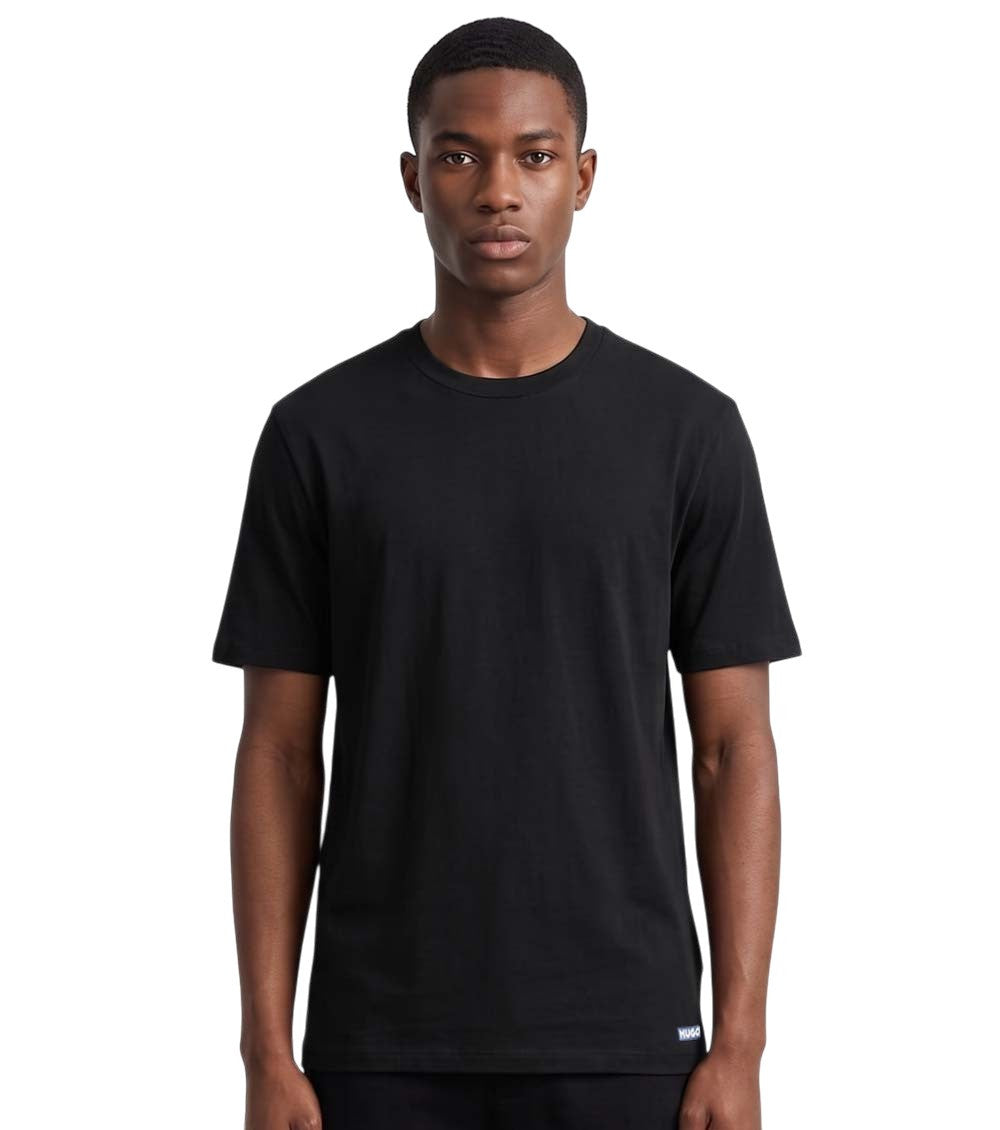 Black 2-Pack Solid Crew Neck T-Shirts 2