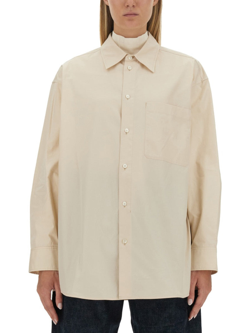 Beige Loose Solid Shirt 1