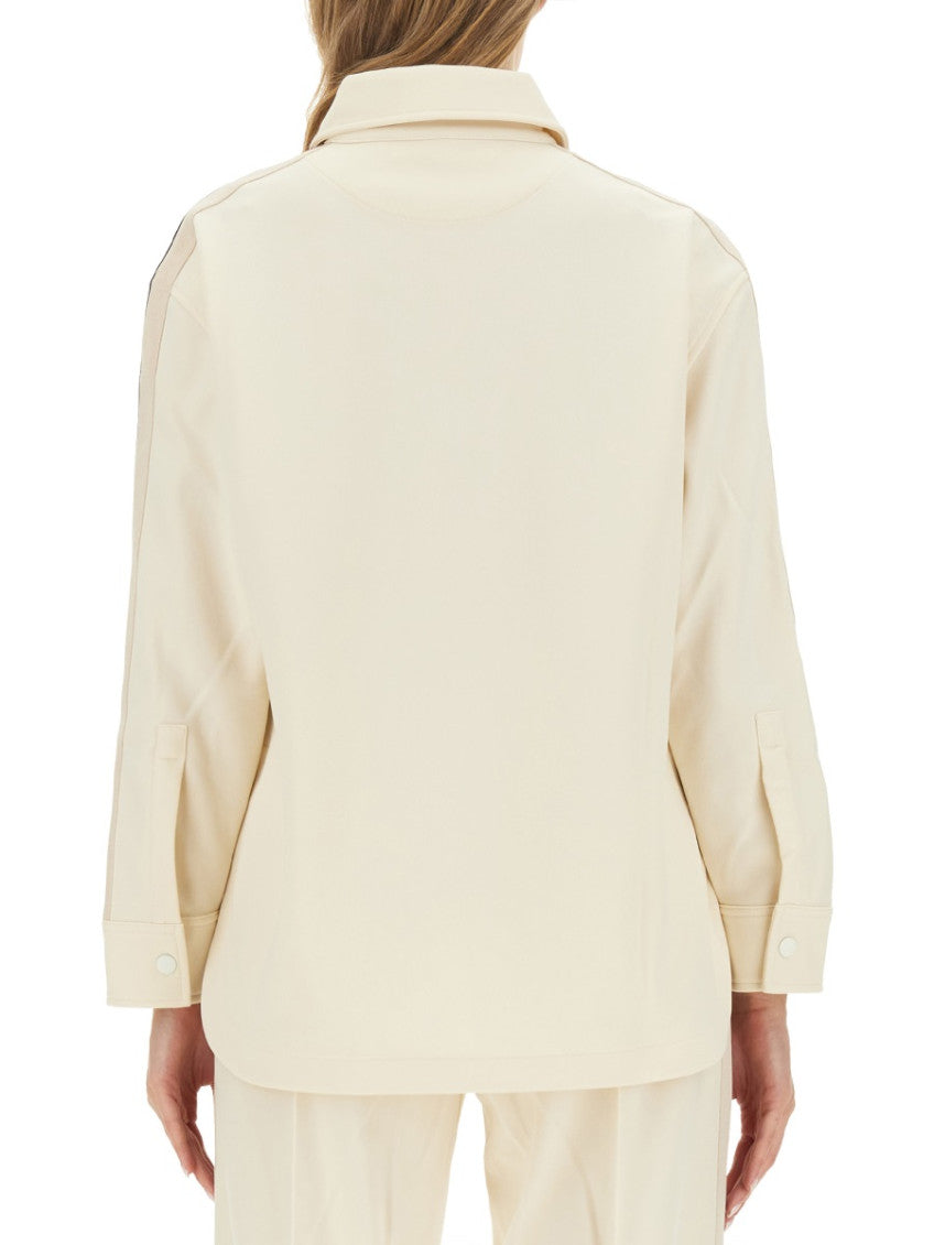 Beige Oversized Solid Shirt 2