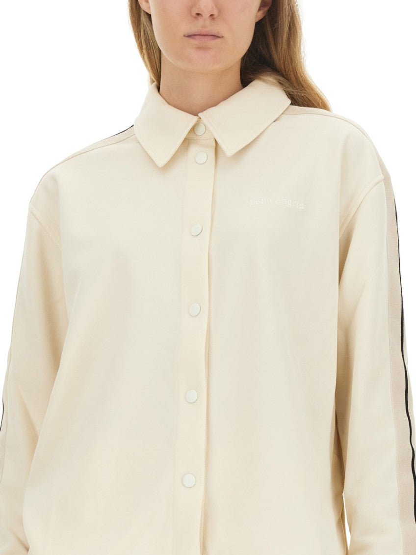 Beige Oversized Solid Shirt 3