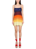 Multicolor Ombre Square Neck Mini Dress 1