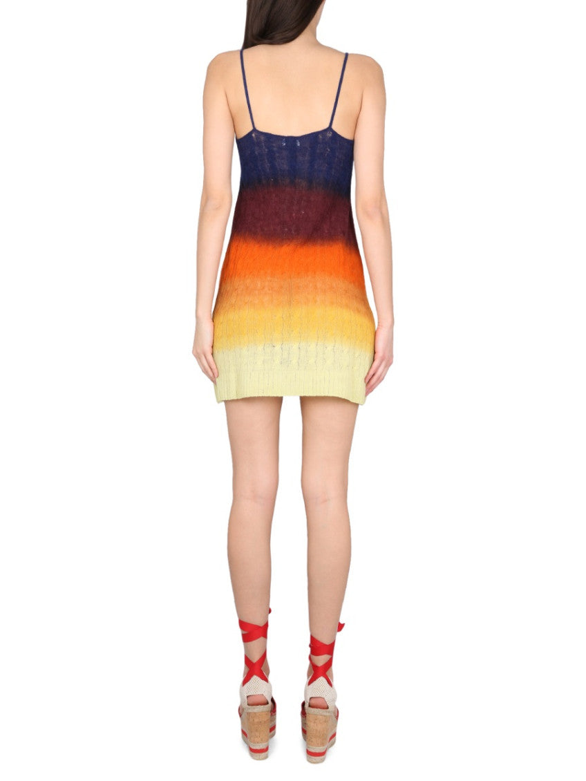 Multicolor Ombre Square Neck Mini Dress 3