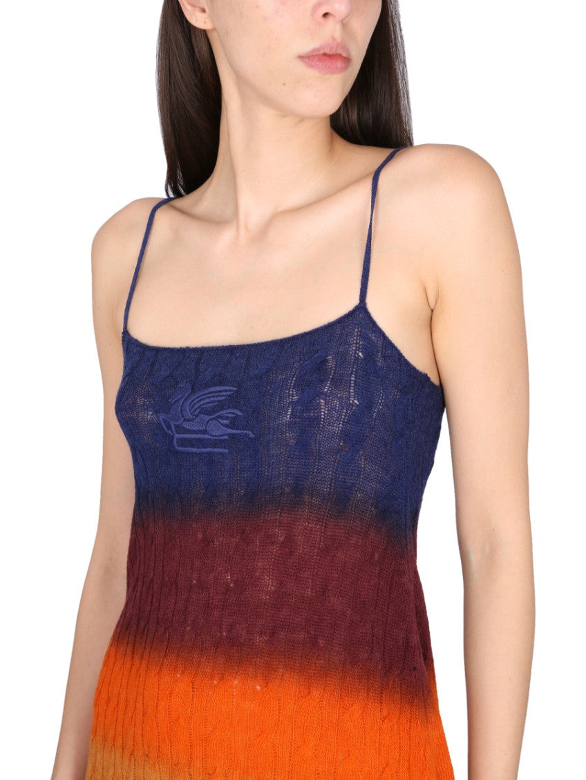 Multicolor Ombre Square Neck Mini Dress 4