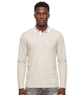 Beige Solid Shirt Collar Polo 1