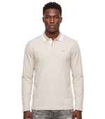 Beige Solid Shirt Collar Polo 1