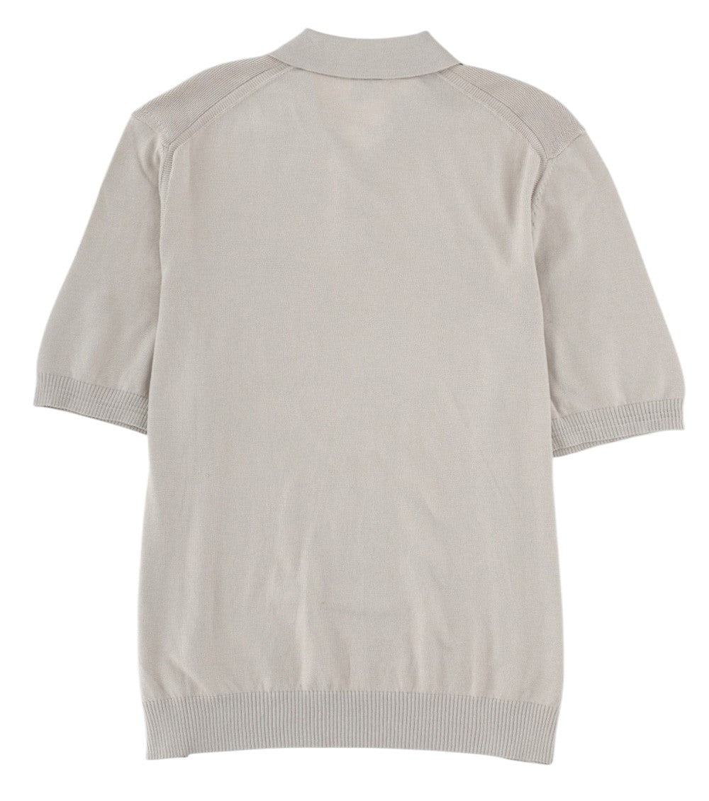 Grey Solid Shirt Collar Polo 2