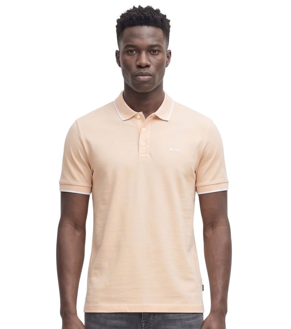 Pink Solid Shirt Collar Polo 1