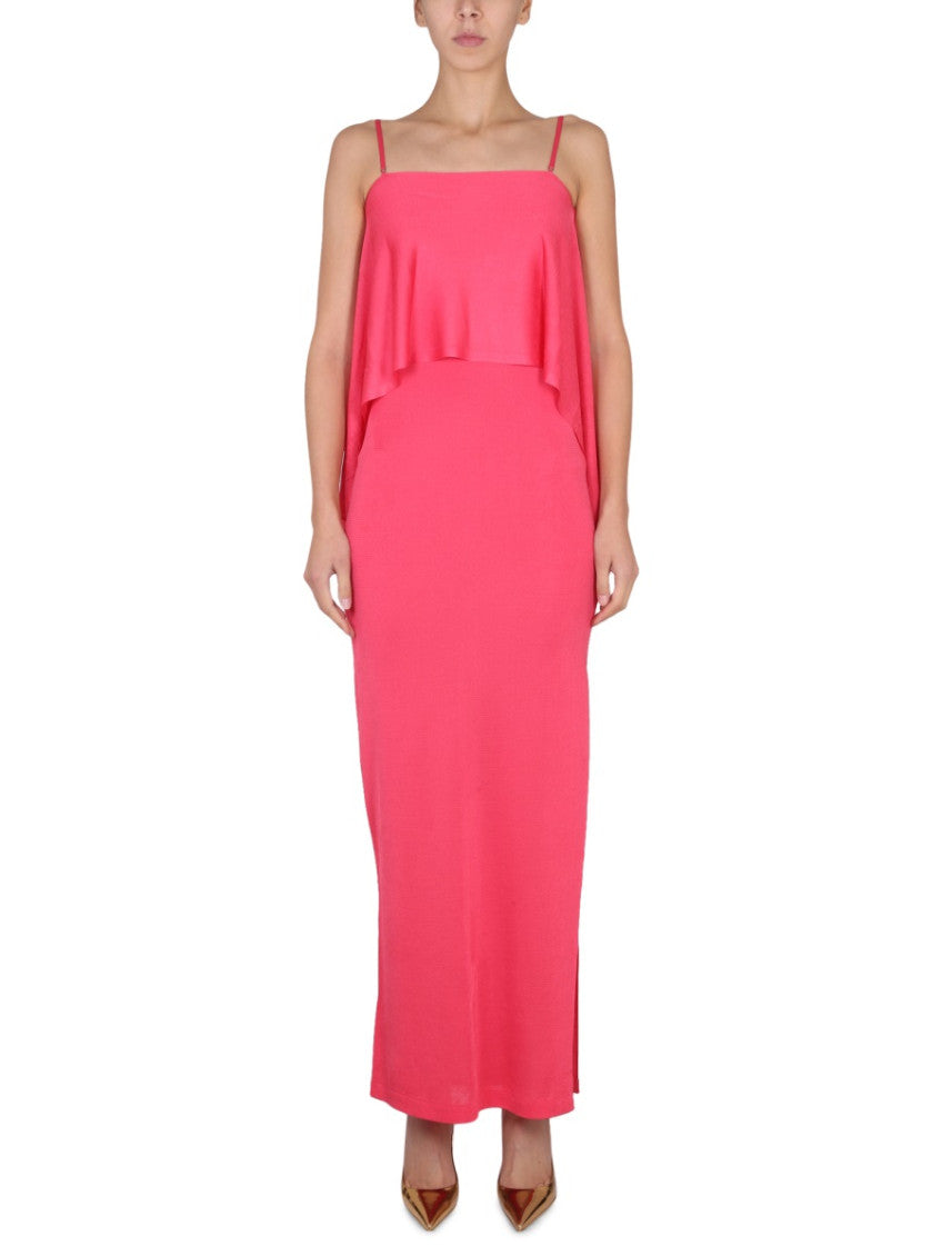 Fuchsia Square Neck Maxi Dress 1
