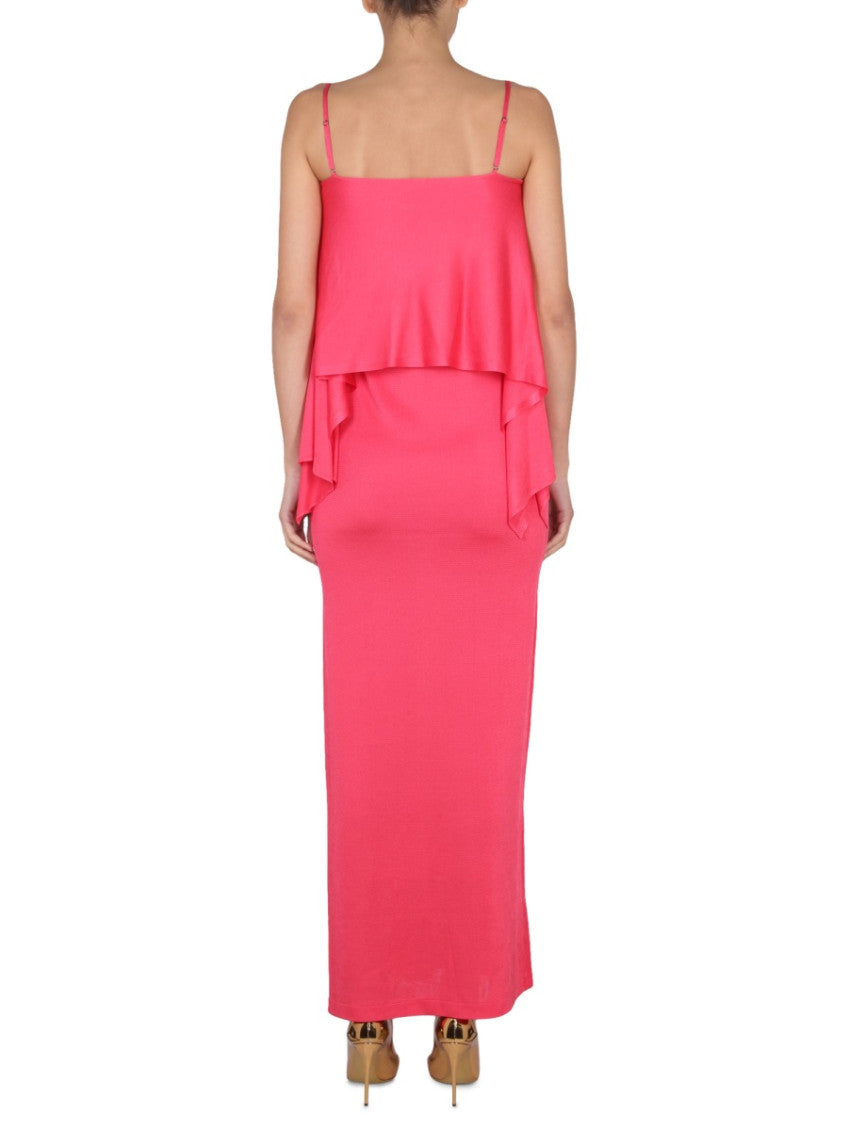 Fuchsia Square Neck Maxi Dress 3