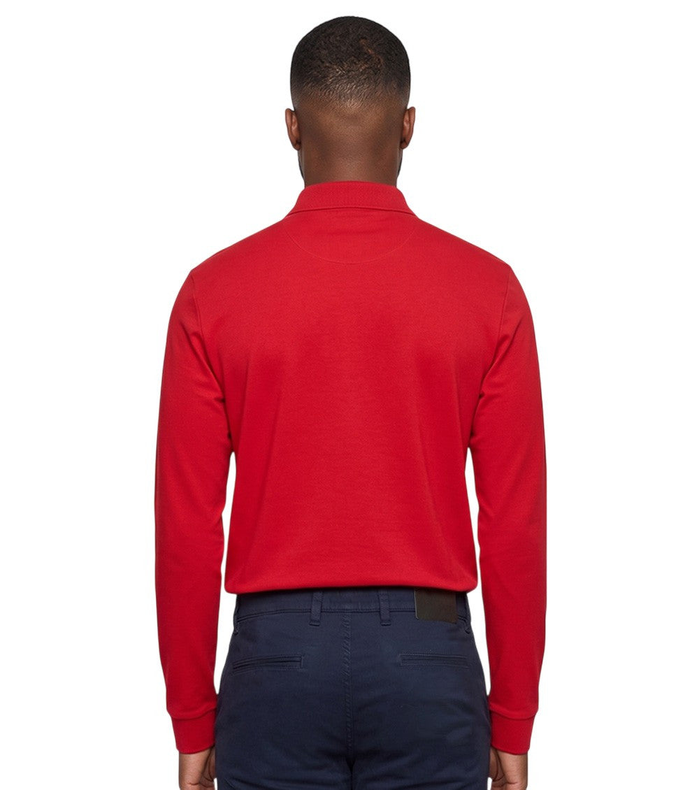 Red Solid Shirt Collar Polo 3