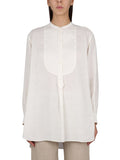 White Relaxed Solid Shirt 1