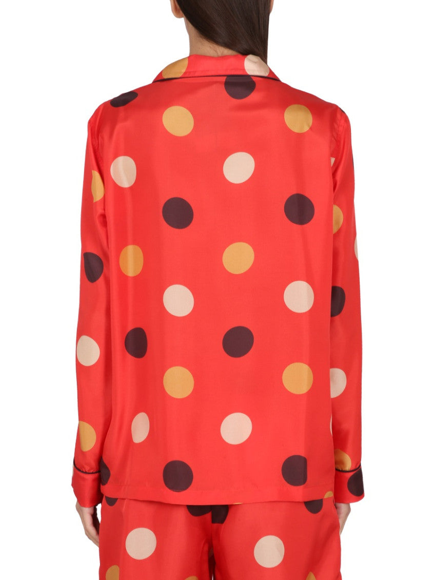 Orange Relaxed Polka Dot Shirt 2