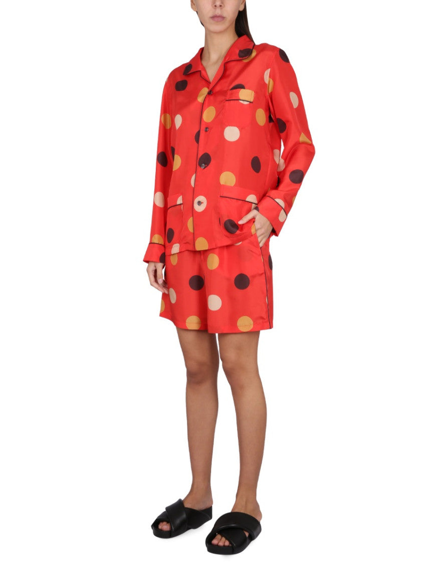 Orange Relaxed Polka Dot Shirt 4
