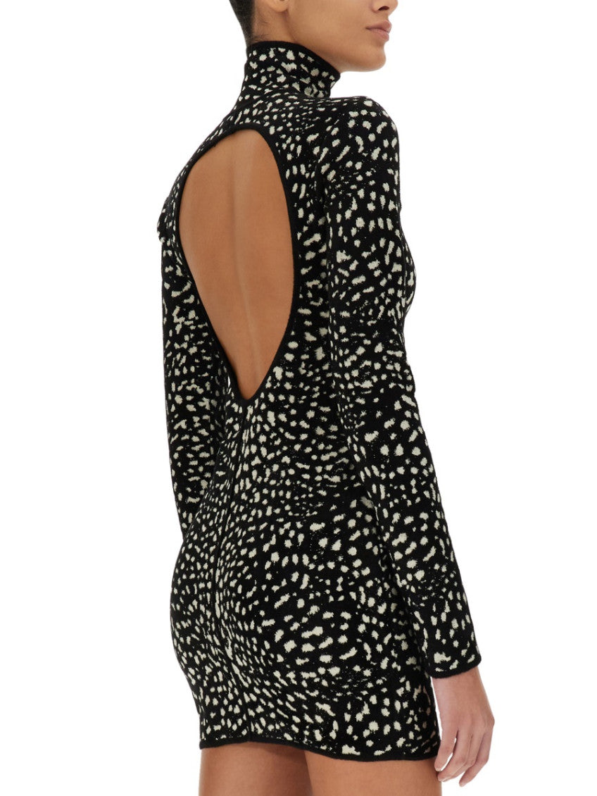 Multicolor Printed Turtle Neck Mini Dress 4