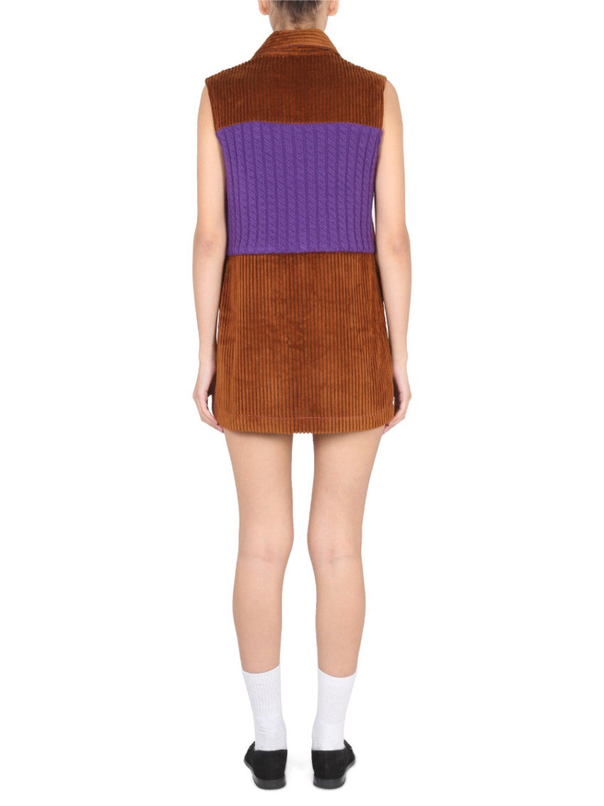 Brown Shirt Collar Mini Dress 3