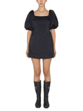 Black Square Neck Mini Dress 1