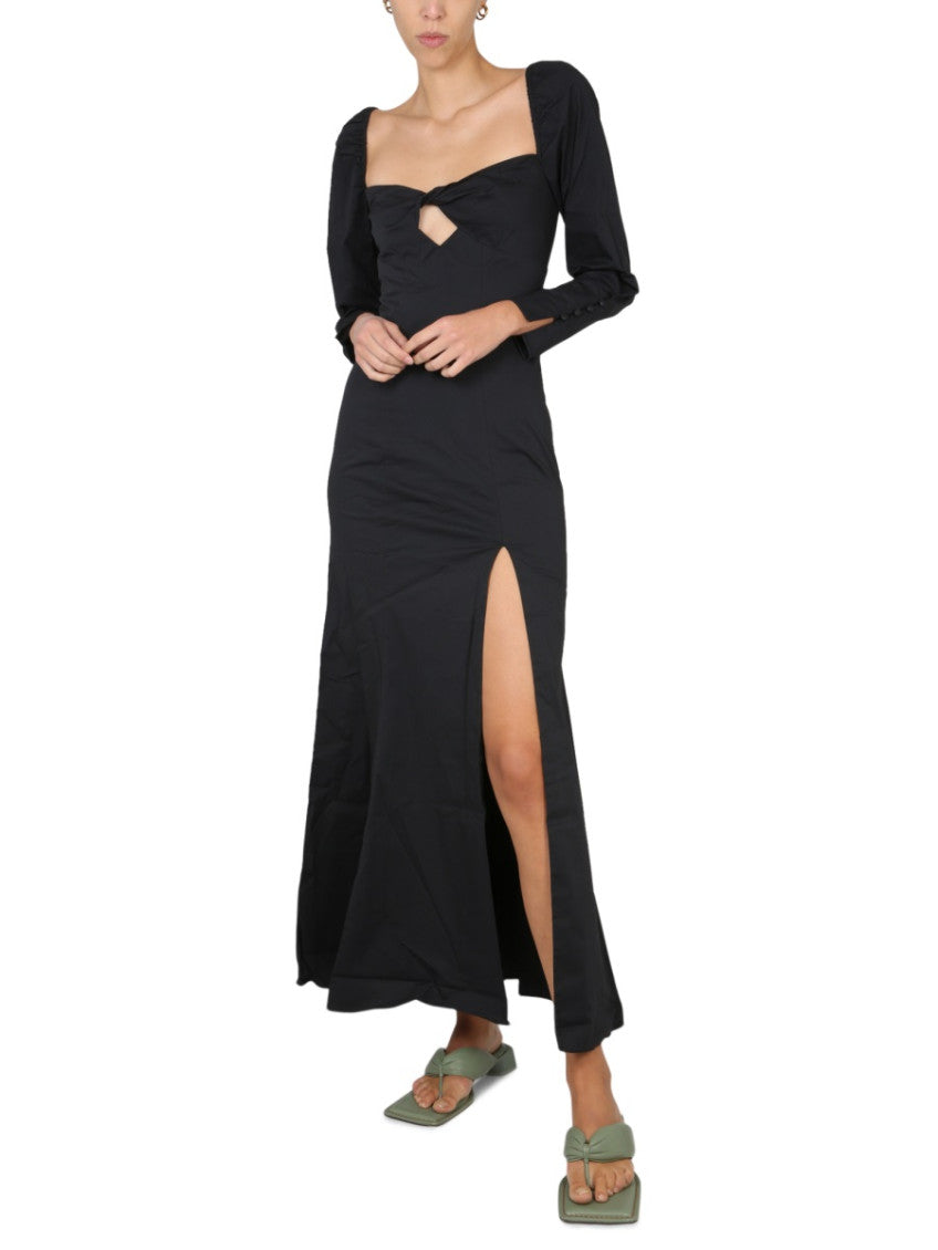 Black Square Neck Maxi Dress 2